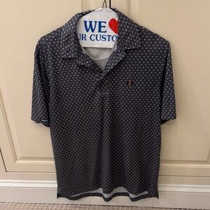 Classic Gray Polo Shirt with Pattern
